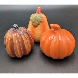 set of 3 Ceramic Pumpkins NEW